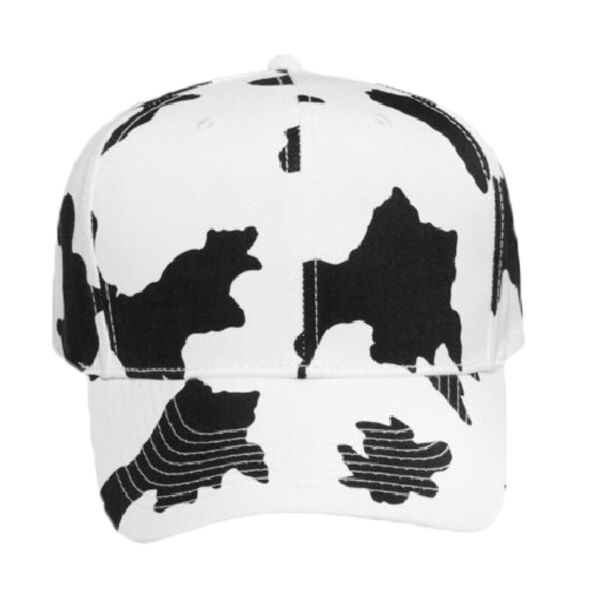 OTTO Cow Pattern Cotton Blend Twill Six Panel Pro Style Baseball Cap Thumbnail