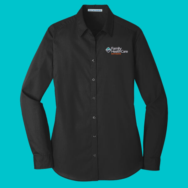 Ladies Long Sleeve Carefree Poplin shirt Thumbnail