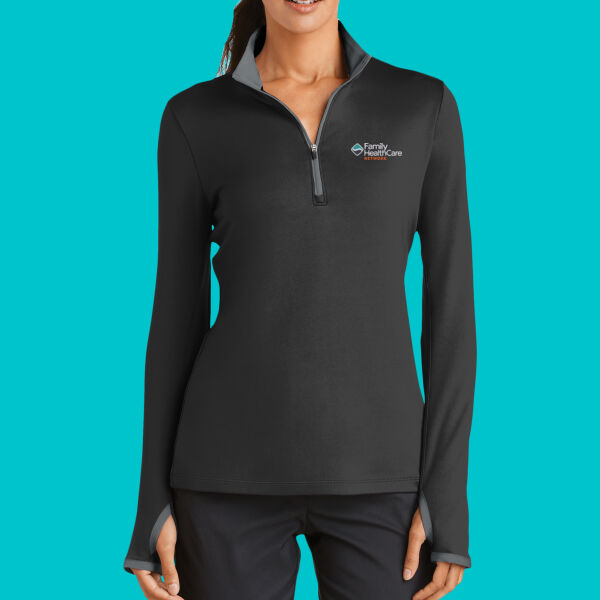 Nike Ladies Dri-FIT Stretch 1/2-Zip Cover-Up Thumbnail