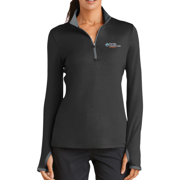 Nike Ladies Dri-FIT Stretch 1/2-Zip Cover-Up Thumbnail